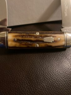 New Schatt & Morgan Factory Sample Super Fat & Super Gnarly Stag With Dimpled Bolsters & 2 Blades New Schatt & Morgan Factory Sample Super Fat & Super Gnarly Stag With Dimpled Bolsters & 2 Blades