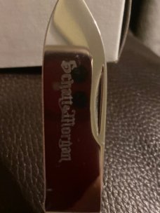 New Schatt & Morgan Factory Sample Super Fat & Super Gnarly Stag With Dimpled Bolsters & 2 Blades New Schatt & Morgan Factory Sample Super Fat & Super Gnarly Stag With Dimpled Bolsters & 2 Blades