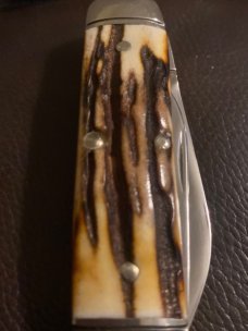 New Schatt & Morgan Factory Sample Super Fat & Super Gnarly Stag With Dimpled Bolsters & 2 Blades New Schatt & Morgan Factory Sample Super Fat & Super Gnarly Stag With Dimpled Bolsters & 2 Blades