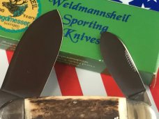 Weidmannsheil Elephant Toe Knife w/ Great Stag Handles & Blade Etching -Hard to come by! NOS Weidmannsheil Elephant Toe Knife w/ Great Stag Handles & Blade Etching -Hard to come by! NOS