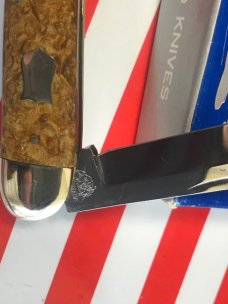 1993 Bulldog Brand 3 Blade Whittler Knife w/ Gold Dust Handles -NOS and Mint 1993 Bulldog Brand 3 Blade Whittler Knife w/ Gold Dust Handles -NOS and Mint