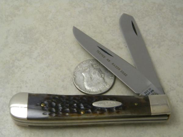 Case XX USA Bone 6254 SS 1 Dot Tested XX Razor Edge Pretty Bone Trapper Knife Case XX USA Bone 6254 SS 1 Dot Tested XX Razor Edge Pretty Bone Trapper Knife