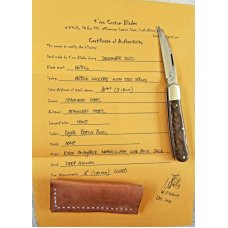 K'roo Custom Sway Back Lockback Knife,Beech Burl,NEW,W/GEC slip, 4",VIPER K'roo Custom Sway Back Lockback Knife,Beech Burl,NEW,W/GEC slip, 4",VIPER