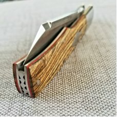 K'roo Custom Mac Knife, Kingwood red G-10 liners,NEW,3.5" closed,N690,w/COA,dressed file worked K'roo Custom Mac Knife, Kingwood red G-10 liners,NEW,3.5" closed,N690,w/COA,dressed file worked