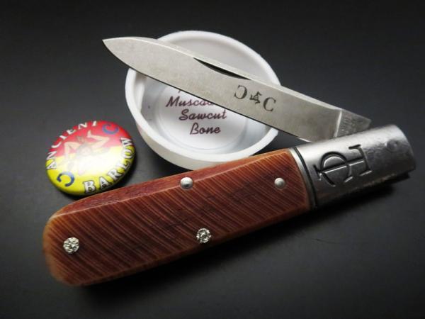 Great Eastern Cutlery #15 TC Tom Sawyer Ancient Barlow Muscadine Sawcut Bone GEC SFO 15 118 Great Eastern Cutlery #15 TC Tom Sawyer Ancient Barlow Muscadine Sawcut Bone GEC SFO 15 118