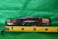 "I Can Dig Gold From Quartz" Whittler Brown Bone 1980's # 17/600 (?) Lock-back main Blade "I Can Dig Gold From Quartz" Whittler Brown Bone 1980's # 17/600 (?) Lock-back main Blade