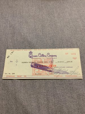 Queen Cutlery used Check