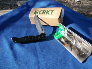 New CRKT M16-10S EDC Folding Pocket Knife. Serrated Edge Blade Tanto Frame Lock Stainless Steel NIB!