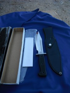 NIB/NOS   Black Jack Anaconda 1 Bowie Knife,  made in Japan. Original sheath and box 