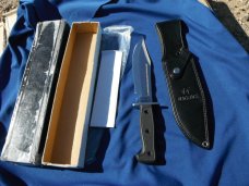 NIB/NOS   Black Jack Anaconda 1 Bowie Knife,  made in Japan. Original sheath and box 