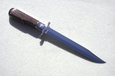 NOS FOX EXOTIC COCOBOLO WOOD ( PIG STICKER ) MANIAGO ITALY LEVER LOCK WITH BOX / LEATHER SHEATH