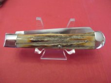 Case XX 1976 Grey Etch Stag Handle Trapper Pattern # 5254 SSP Case XX 1976 Grey Etch Stag Handle Trapper Pattern # 5254 SSP