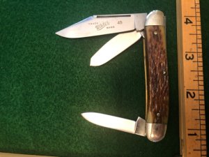 Super clean Vintage Ulster N0. 45 Stockman with clean blades and Clear Etch