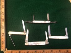 Four German Pearl / Faux Pearl Pen Knives- Boker, Wadsworth, unmarked and Herder Four German Pearl / Faux Pearl Pen Knives- Boker, Wadsworth, unmarked and Herder