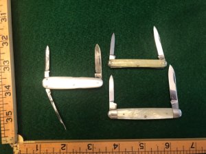 Three Pearl / Faux Pearl Pen Knives, Keen Kutter and 2 PAL knives