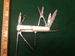 A. Kastor & Bros. Multi blade pearl knife with No Cracks in Pearl