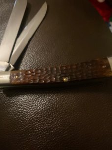 1982 Case XX ••••SS•••• USA 6251 SP SS Pretty Bone Handle Bananna Trapper With 2 Blades Collectors 1982 Case XX ••••SS•••• USA 6251 SP SS Pretty Bone Handle Bananna Trapper With 2 Blades Collectors