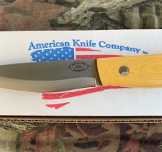 AMERICAN KNIFE COMPANY FOREST II, A-2 Steel, Antique Ivory Micarta AMERICAN KNIFE COMPANY FOREST II, A-2 Steel, Antique Ivory Micarta