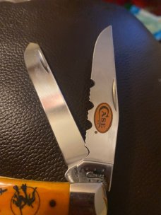 2015 Case XX USA 6254 SS Happy Halloween Orange Persimmon Bone Trapper With Two Blades 1 Part Serrat 2015 Case XX USA 6254 SS Happy Halloween Orange Persimmon Bone Trapper With Two Blades 1 Part Serrat