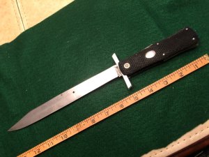 Very Rare Thompson Nassau St. Dublin Folding Coffin Handled Folding Bowie Knife