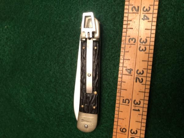 Nice 7" Bonsa Springer Lever Automatic knife Works Great! Like Hubertus Nice 7" Bonsa Springer Lever Automatic knife Works Great! Like Hubertus