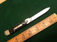 Nice 7" Bonsa Springer Lever Automatic knife Works Great! Like Hubertus Nice 7" Bonsa Springer Lever Automatic knife Works Great! Like Hubertus