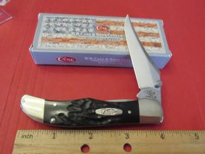 Case XX 2018 Rough Black Assist open Mid Folding Hunter Pattern # 61265AC  SS
