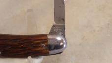 Schrade Cut. Co. Junior Stockman Knife with Peachsead Bone (1904-46) Schrade Cut. Co. Junior Stockman Knife with Peachsead Bone (1904-46)