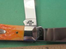 Case XX Yellow Red Bone Handle Limited Run Trapper Pattern # 06254 SS Case XX Yellow Red Bone Handle Limited Run Trapper Pattern # 06254 SS