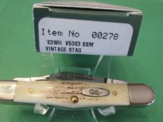 Case XX 2000 Vintage Stag Swell Center Whittler Pattern 3 V5383 SSM Case XX 2000 Vintage Stag Swell Center Whittler Pattern 3 V5383 SSM