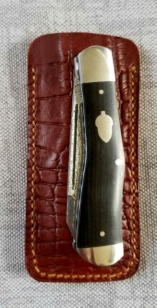 Jeff Mitchell Custom Dogleg Knife, Damasteel & Exotic African Blackwood,NEW, W/maker's slip, 4" Jeff Mitchell Custom Dogleg Knife, Damasteel & Exotic African Blackwood,NEW, W/maker's slip, 4"
