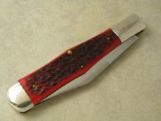 Marbles M.S.A. Co. 02 Gladstone, Mich USA Red Bone Large Coke Bottle Knife in Box c.2002