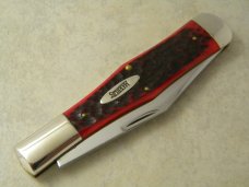 Marbles M.S.A. Co. 02 Gladstone, Mich USA Red Bone Large Coke Bottle Knife in Box c.2002