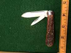 Nice Ulster Knife Co 2 blade Barehead Jack Knife Bone Handles Nice Ulster Knife Co 2 blade Barehead Jack Knife Bone Handles