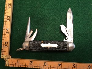 Old Camillus 4 line / Sword Brand Utility Knife / Military / Scout - Very clean. 