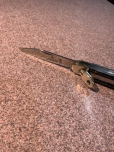 Hubertus Bluegray Bone Switchblade Hubertus Bluegray Bone Switchblade