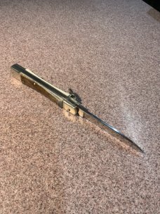 Hubertus Brown Bone Switchblade