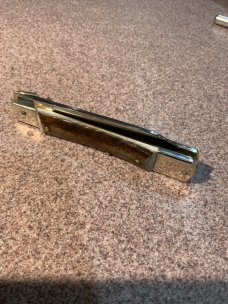 Hubertus Brown Bone Switchblade