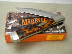 Marbles M.S.A. Co. 02 Gladstone, Mich USA Tortoise Large Coke Bottle Knife in Box c.2002