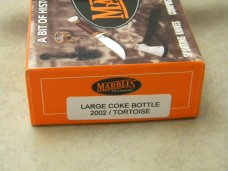 Marbles M.S.A. Co. 02 Gladstone, Mich USA Tortoise Large Coke Bottle Knife in Box c.2002