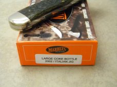 Marbles M.S.A. Co. 02 Gladstone, Mich USA Italian Jigged Bone Large Coke Bottle Knife in Box c.2002 Marbles M.S.A. Co. 02 Gladstone, Mich USA Italian Jigged Bone Large Coke Bottle Knife in Box c.2002