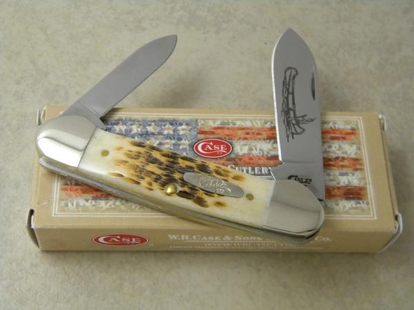 Case XX USA 62131 CV Amber Bone Peach Seed Canoe Knife 2019 Case XX USA 62131 CV Amber Bone Peach Seed Canoe Knife 2019