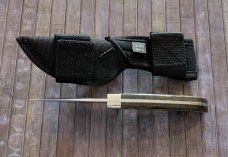 BUCK GEN 5 KNIFE, Discontinued Model, Golden/Black Wood Handle, Nickel Silver Guard BUCK GEN 5 KNIFE, Discontinued Model, Golden/Black Wood Handle, Nickel Silver Guard