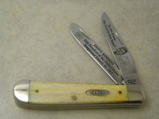 Case XX USA Smooth Bone BW254 SS John F. Kennedy Trapper Knife NIB 1995 Case XX USA Smooth Bone BW254 SS John F. Kennedy Trapper Knife NIB 1995
