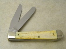 Case XX USA Smooth Bone BW254 SS John F. Kennedy Trapper Knife NIB 1995 Case XX USA Smooth Bone BW254 SS John F. Kennedy Trapper Knife NIB 1995
