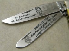 Case XX USA Smooth Bone BW254 SS John F. Kennedy Trapper Knife NIB 1995 Case XX USA Smooth Bone BW254 SS John F. Kennedy Trapper Knife NIB 1995