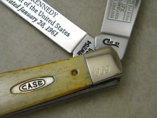 Case XX USA Smooth Bone BW254 SS John F. Kennedy Trapper Knife NIB 1995 Case XX USA Smooth Bone BW254 SS John F. Kennedy Trapper Knife NIB 1995