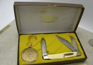 Camillus New York USA 100th Anniversary 1876-1976 White #200 Stockman Knife in Box