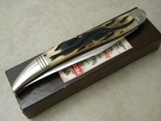 Schatt & Morgan File & Wire Tested Series 5-II Worm Groove Bone 041111 Toothpick Knife in Box c.2010