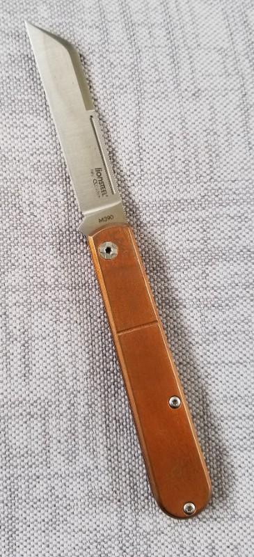 LION STEEL DOM SHEEPSFOOT COPPER SLIM EURO BARLOW JACK KNIFE,used,3.75" M390
